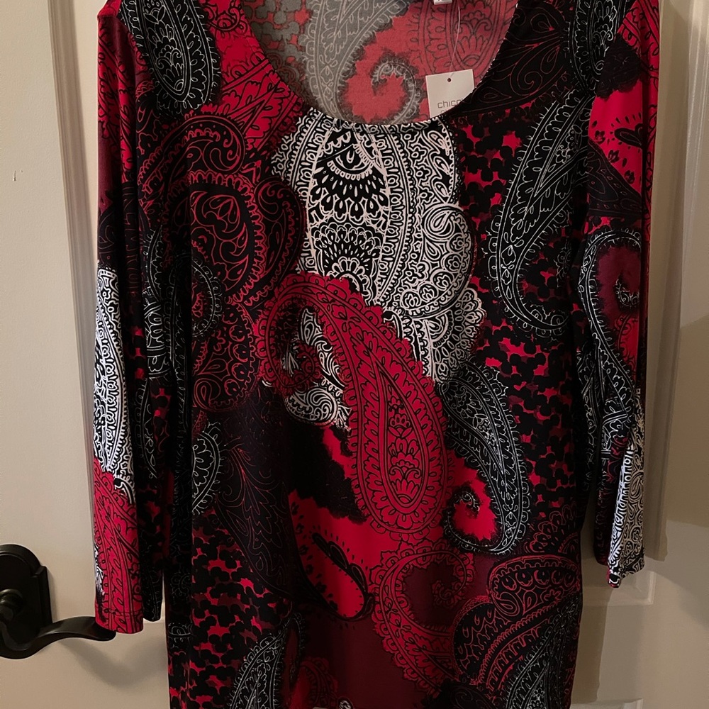 Chico’s Paisley Top Chico’s Size 2 or Large - Picture 1 of 3